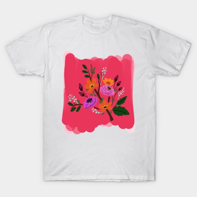 Florals Anyone T-Shirt by Artbynikitachawda